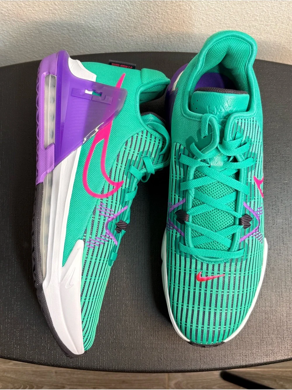 Nike Lebron Witness VI Clear Emerald Hyper Pink CZ4052-300 13-M